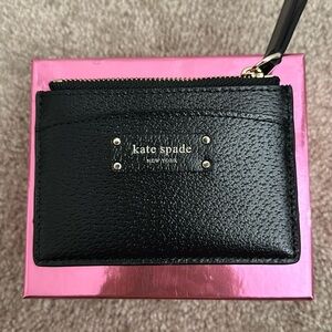 Kate Spade Black Card Holder Wallet - NEW